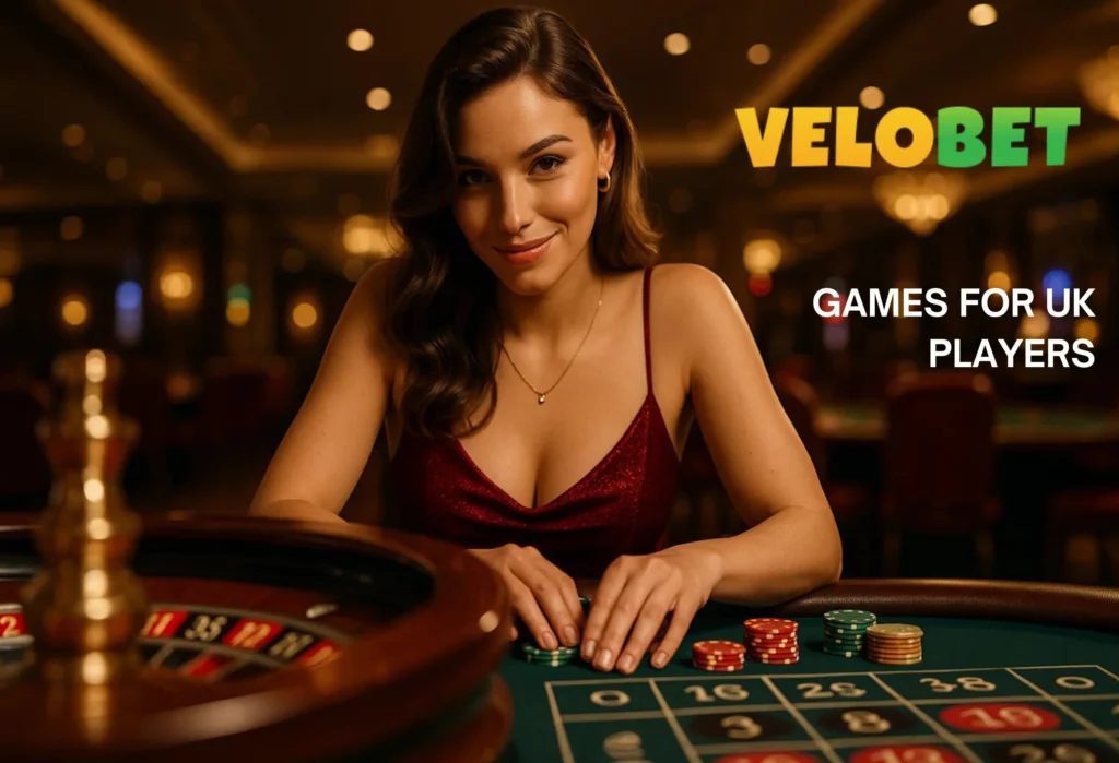 Velobet Casino games for UK players.