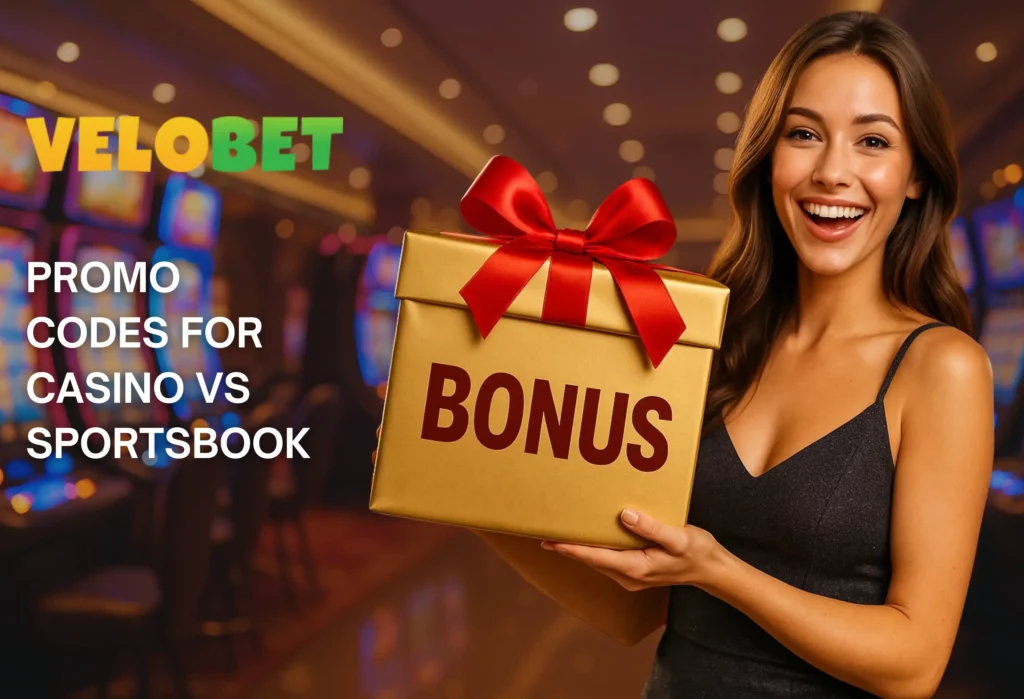 Velobet Casino promo codes for casino vs sportsbook.