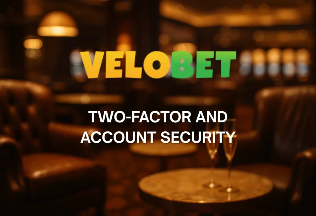 Velobet Casino two-factor and account security.